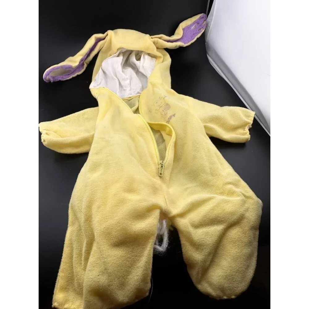 VTG Snoopy Peanuts Wardrobe Bunny Rabbit Yellow One Piece Outfit - LRG Doll READ